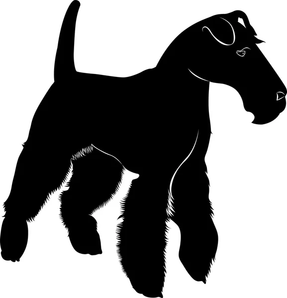 Black silhouette of dog — Stock Vector
