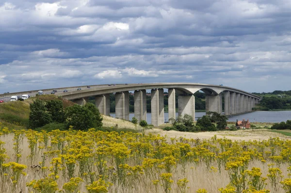 Orwell Bridge Road A12 River Orwell Ipswich Suffolk — Stock Photo, Image