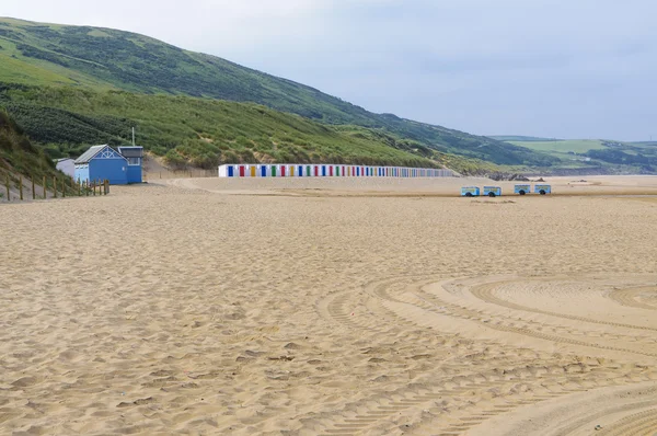 Woolacombe plaży rano — Zdjęcie stockowe