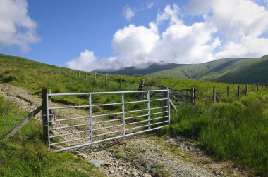 Mountain farm gate clipart