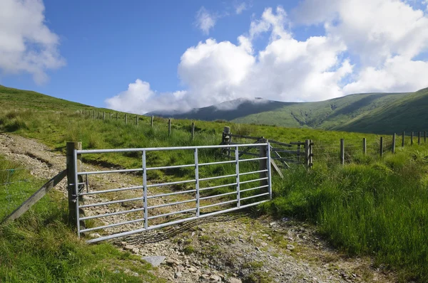 Mountain farm gate — Stock Photo, Image