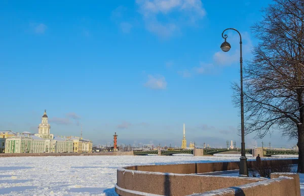 Embankment of the Neva River in St. Petersburg — Stock Photo, Image