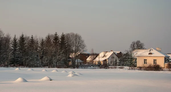 Invierno paisaje rural — Foto de Stock