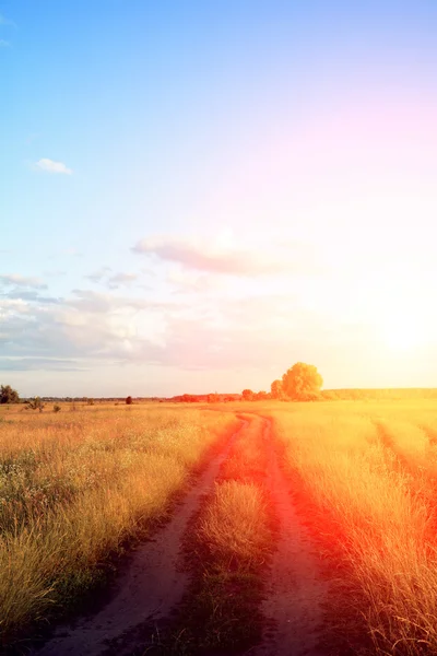 Road lane and deep sky — Stock Photo, Image