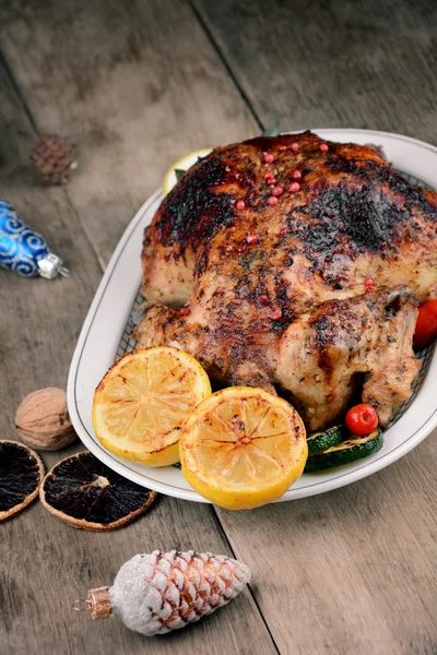 Baked tasty hot chicken — Stock Photo, Image