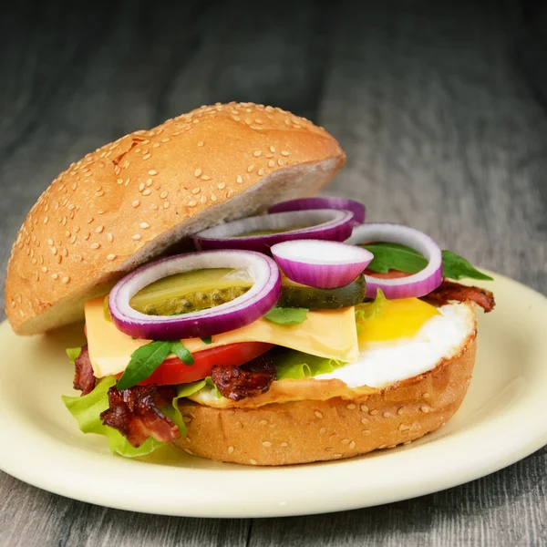 Homemade tasty sandwich — Stock Photo, Image