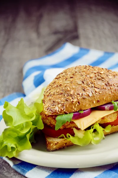 Homemade tasty sandwich — Stock Photo, Image