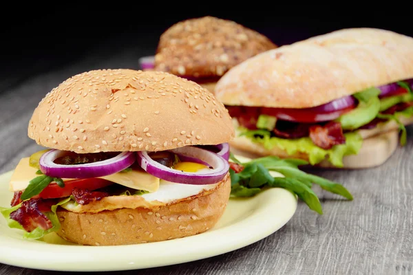 Homemade tasty sandwich — Stock Photo, Image