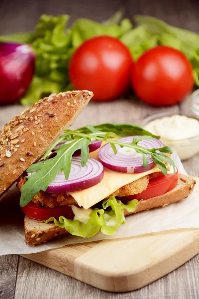 Homemade tasty sandwich — Stock Photo, Image