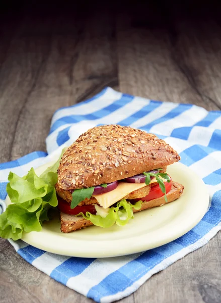 Homemade tasty sandwich — Stock Photo, Image