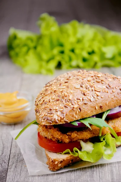 Homemade tasty sandwich — Stock Photo, Image