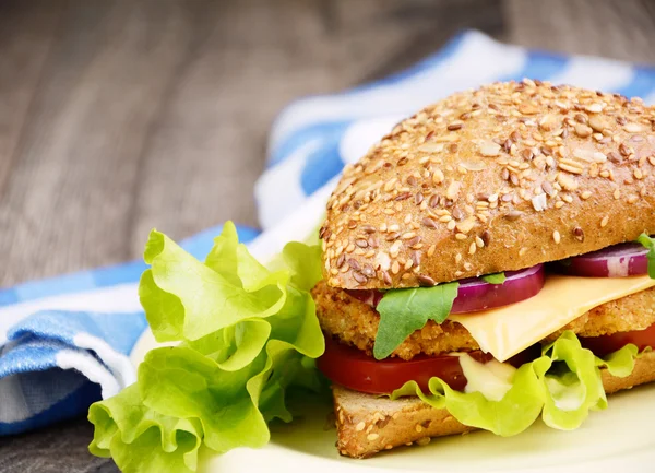 Homemade tasty sandwich — Stock Photo, Image