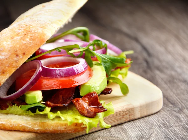 Homemade tasty sandwich — Stock Photo, Image