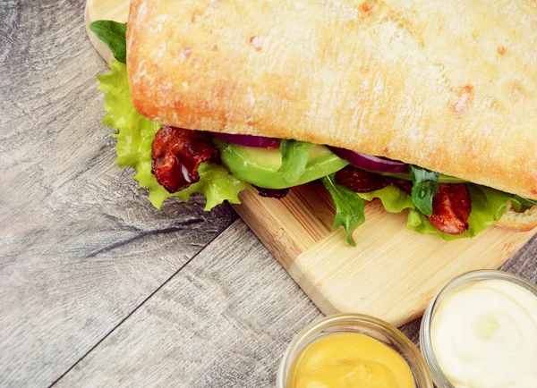 Homemade tasty sandwich — Stock Photo, Image