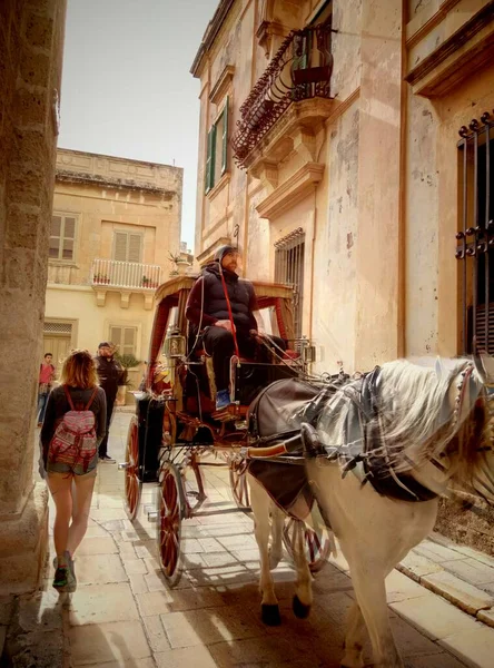 Malta. Mdina. Taksi. Ocak 2017. 