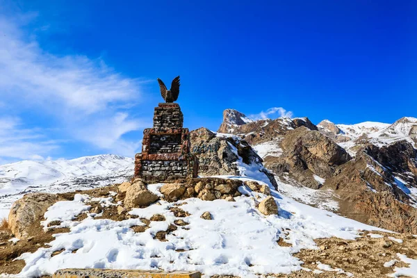 Azerbaycan 'ın resimli köyleri Khinalig. Şubat 2020 