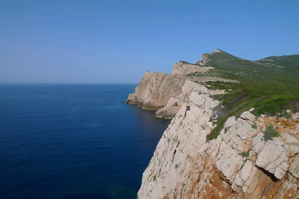 Kliffen Bij Cala Barca Alghero Sardinia Italië — Stockfoto