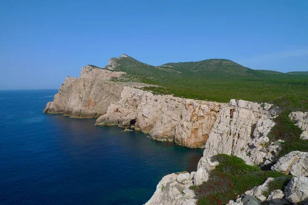 Kliffen Bij Cala Barca Alghero Sardinia Italië — Stockfoto