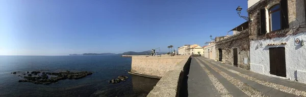 Bastião Beira Mar Alghero Sardenha Itália — Fotografia de Stock