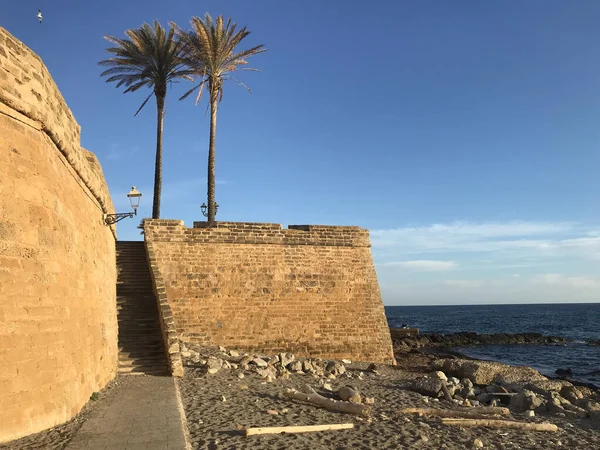 Přímořské Bašty Alghero Sardinie Italsky — Stock fotografie