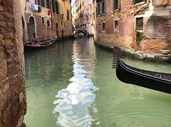 Kanál Gondola Benátkách Itálie — Stock fotografie