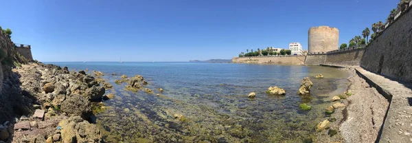 Bastione Lungomare Alghero Sardegna Italia — Foto Stock