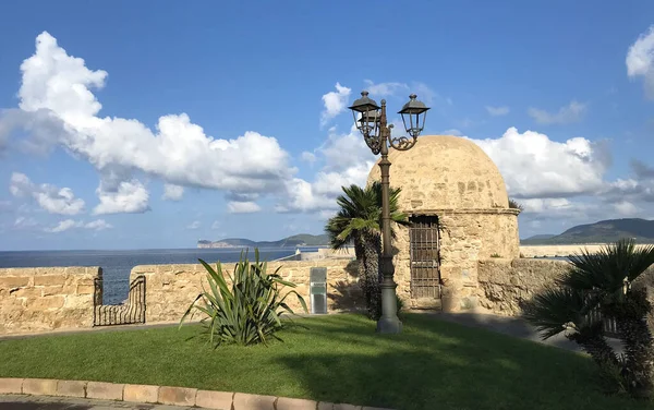 Bastión Frente Mar Alghero Cerdeña Italia —  Fotos de Stock