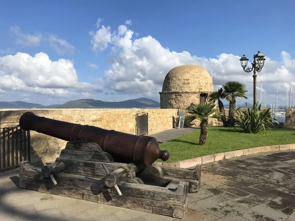 Bastión Frente Mar Alghero Cerdeña Italia — Foto de Stock