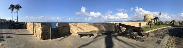 Bastião Beira Mar Alghero Sardenha Itália — Fotografia de Stock