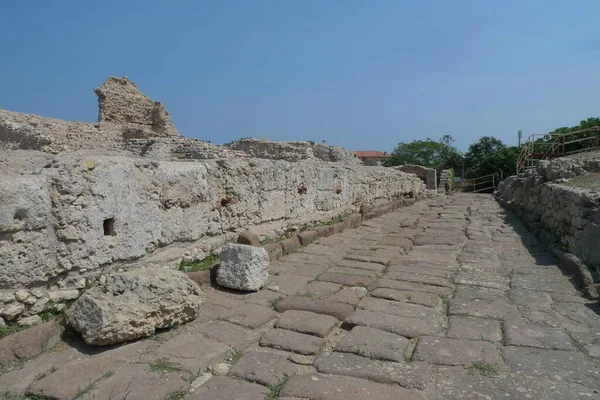 Porto Torres Sardinya Talya Antik Roma Caddesi — Stok fotoğraf