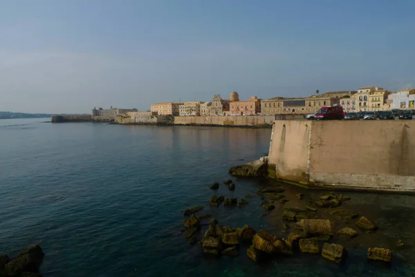 Vista Ortigia Casco Antiguo Siracusa Italia —  Fotos de Stock