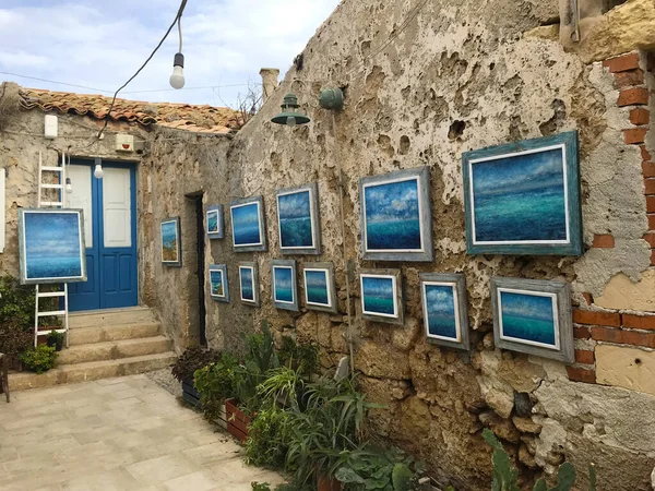 Marzamemi Sicilya Talya Daki Sanatçı Stüdyosu — Stok fotoğraf