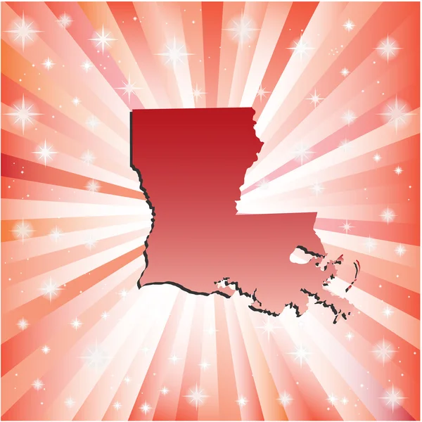 Rode louisiana. vectorillustratie — Stockvector