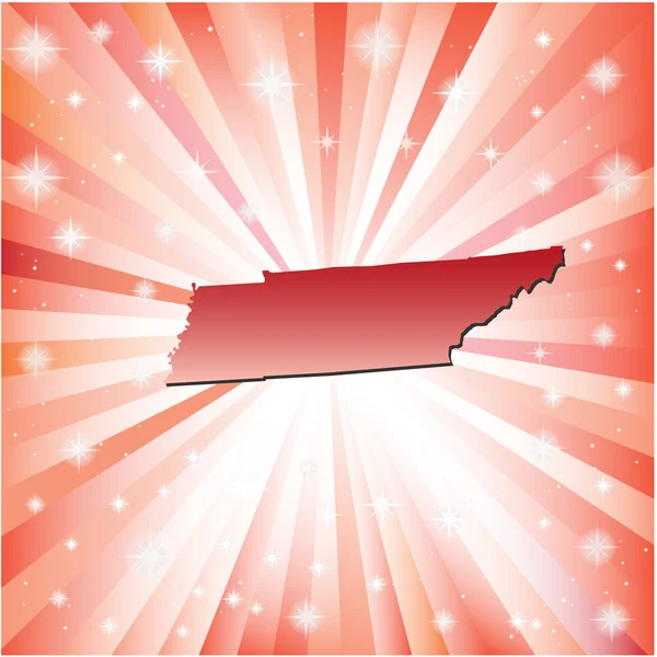 红色的田纳西州. — 图库矢量图片