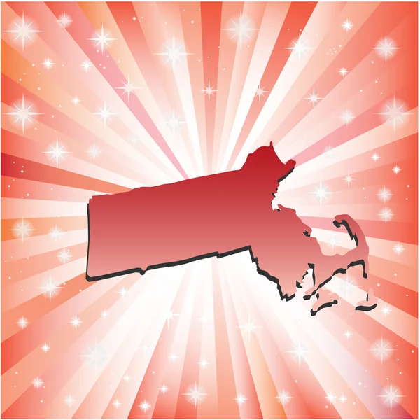 Red Massachusetts. — Stock Vector