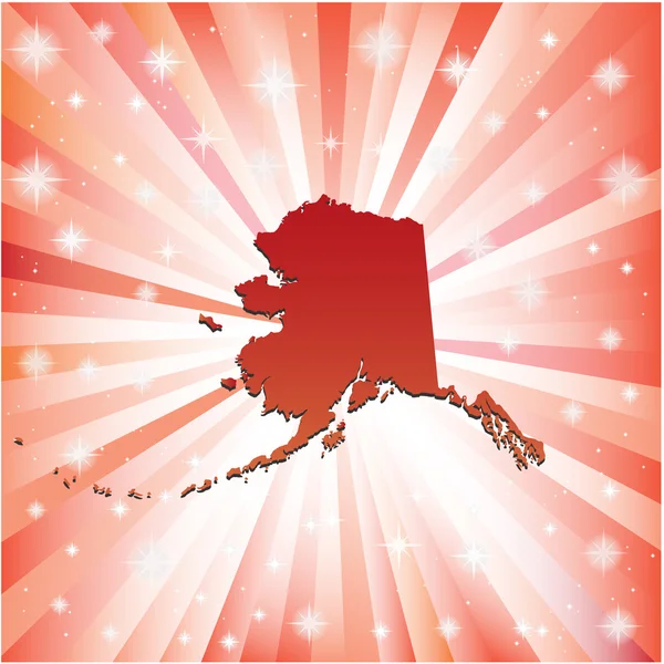 Красная Аляска . — стоковый вектор