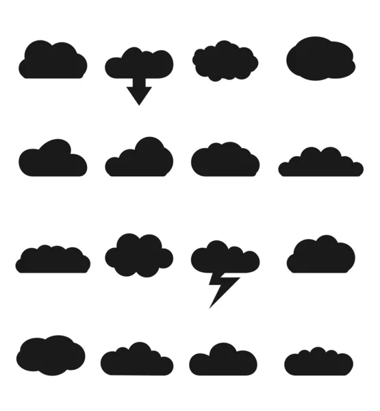 Ensemble de formes de nuages vectoriels — Image vectorielle