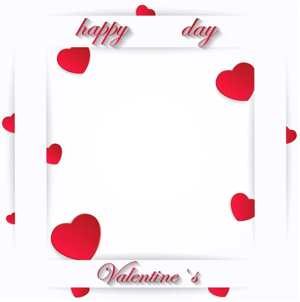 Card for Valentine's Day on a White Background. — Stock Vector