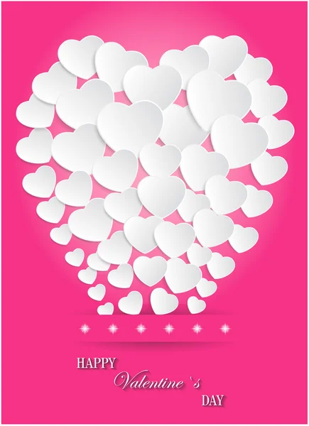 Dia dos Namorados do Livro Branco Balões de coração em fundo rosa . Ilustrações De Stock Royalty-Free