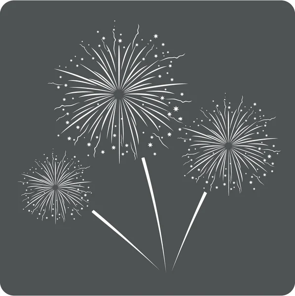 Icône de signe feux d'artifice . — Image vectorielle