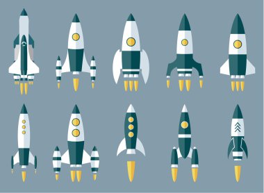 Çeşitli roket uzay gemisi kümesi