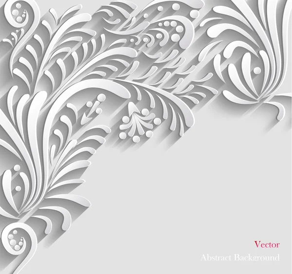 Abstrait floral 3d fond, — Image vectorielle