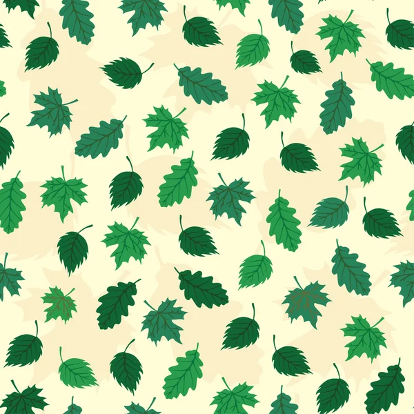 Seamless Pattern With Leaves — Stock Vector
