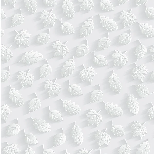 Vector Leaves 3d Seamless Pattern Background. — Stock Vector