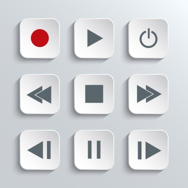 Media player denetimi Icon set 