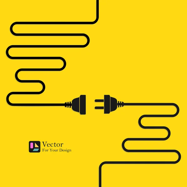 Concepto conexión, desconexión, electricidad . — Archivo Imágenes Vectoriales