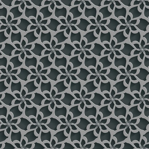 Virág 3d Seamless Pattern háttér. — Stock Vector