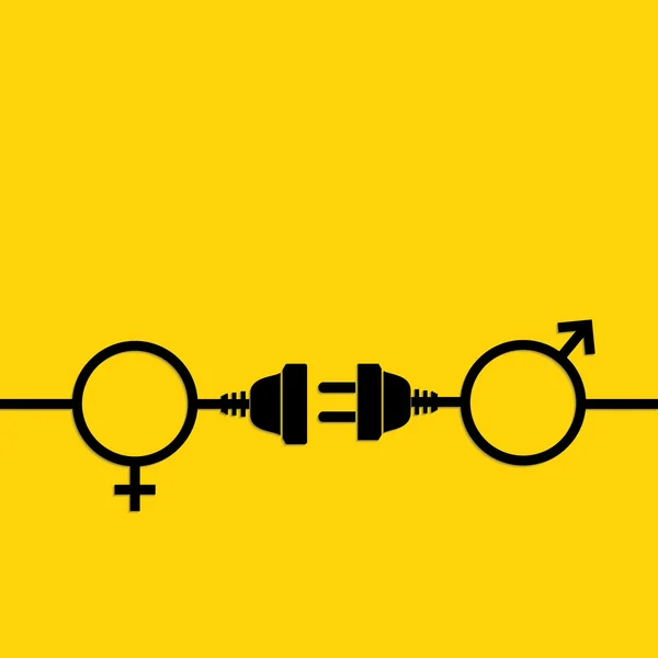 Concept verbinding mannelijke en vrouwelijke Stockvector