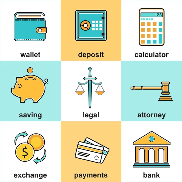  Finansal öğeleri ve para simgesi