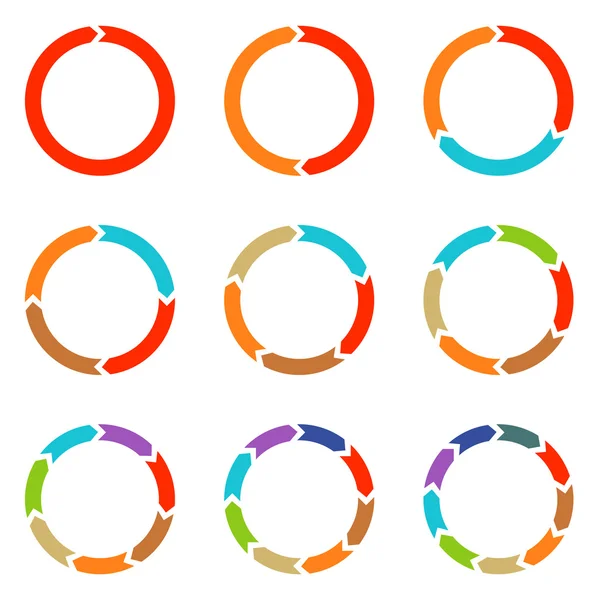 Flèches cercles pour infographie . — Image vectorielle